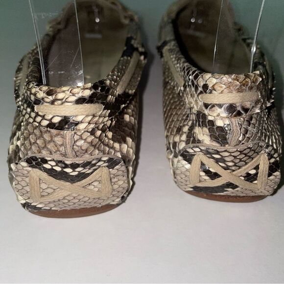 Miu Miu Prada Size 5 Python Flats Snakeskin Slip On Moccasin Pointed Toe Loafers - Picture 4 of 12